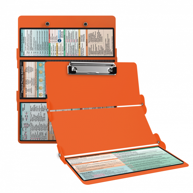 WhiteCoat Clipboard® Trifold - Orange Physical Therapy Edition